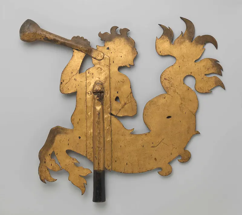 Copper windvane with triton by anoniem, metal medium