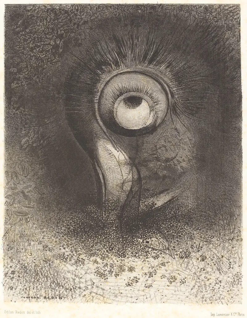 Odilon Redon's painting explores the theme of vision through floral imagery.