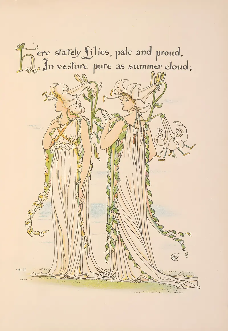 A vibrant depiction of flowers in a decorative style.