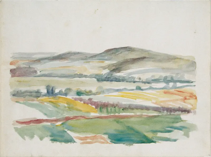 Landscape by Walther Gamerith, impressionism, soft colors