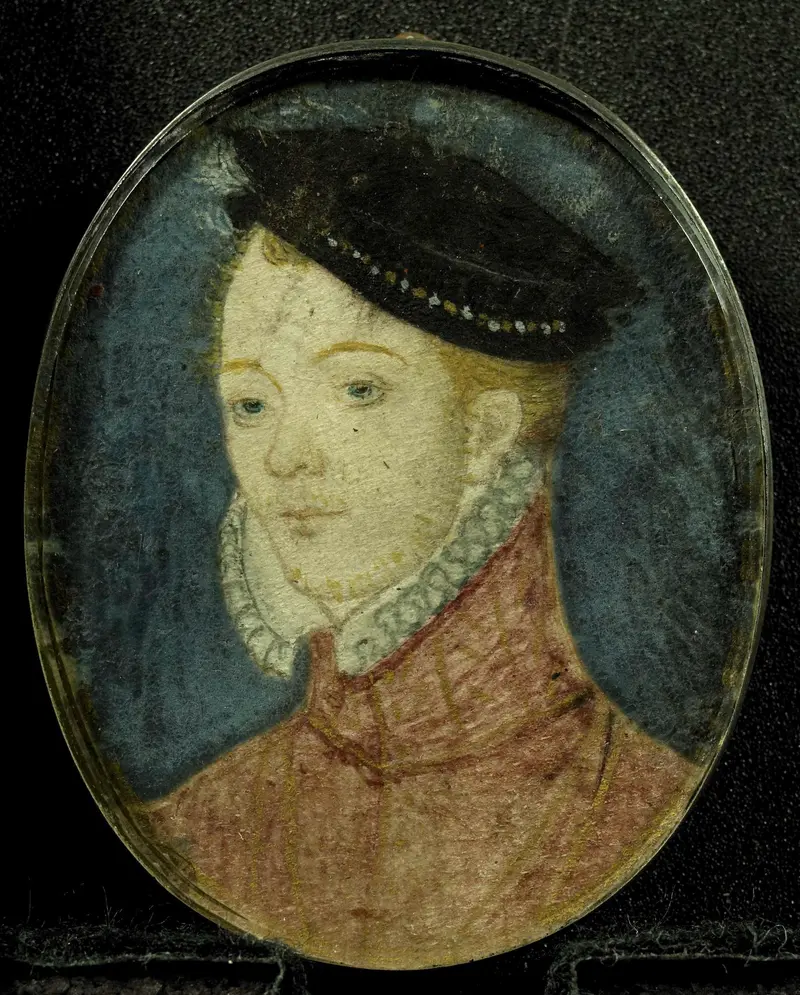 Portrait of Henry Stewart, Lord Darnley, on parchment by unknown artist