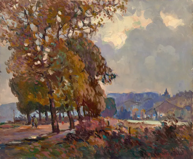 Landscape with river and trees, oil on canvas by Robert Antoine Pinchon