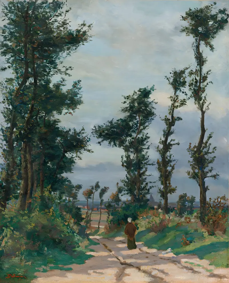 A landscape painting by Armand Guillaumin showcasing the beauty of Île de France.