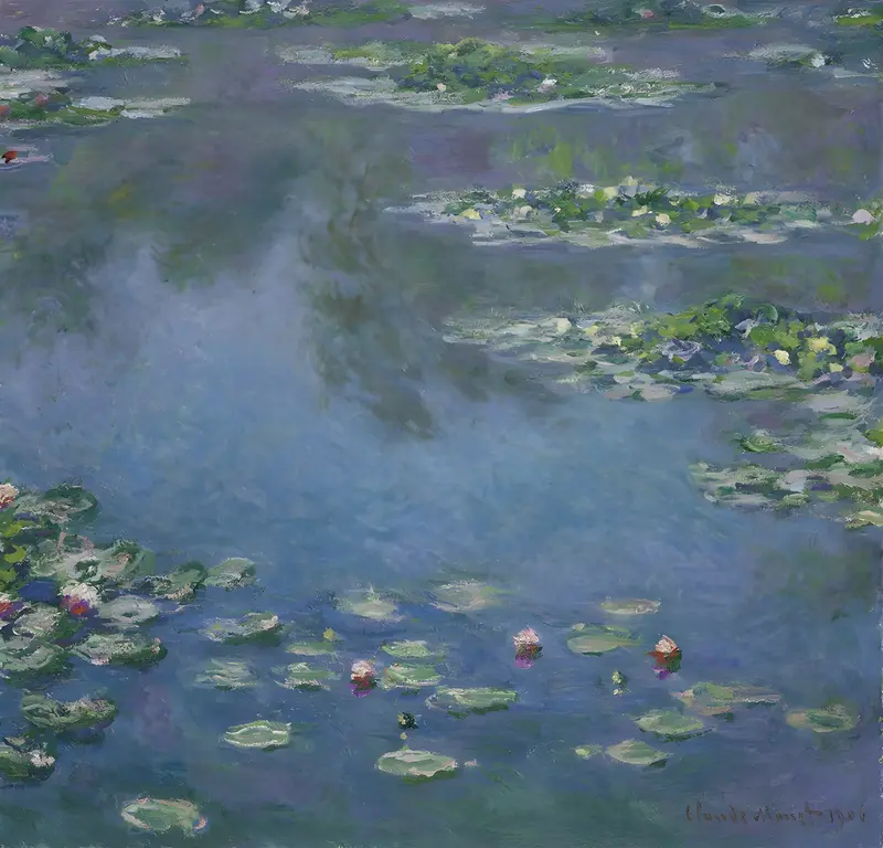 Monet's 'Water Lilies' captures the beauty of a serene pond filled with vibrant flowers.