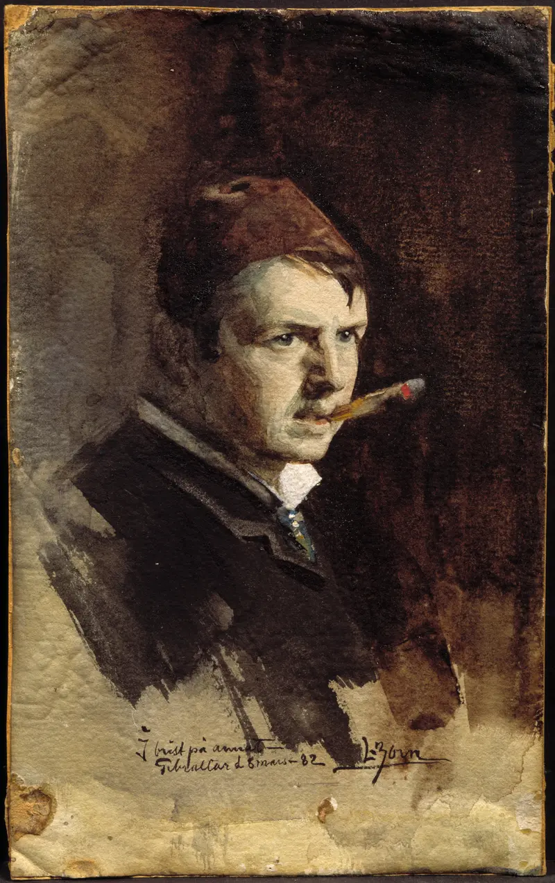 Self-portrait by Anders Zorn showcases the artist's skill in capturing human expression.