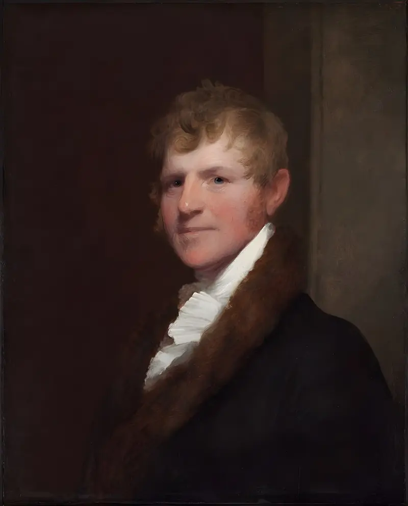 Portrait of Josiah Quincy, Jr. by Gilbert Stuart, wood medium