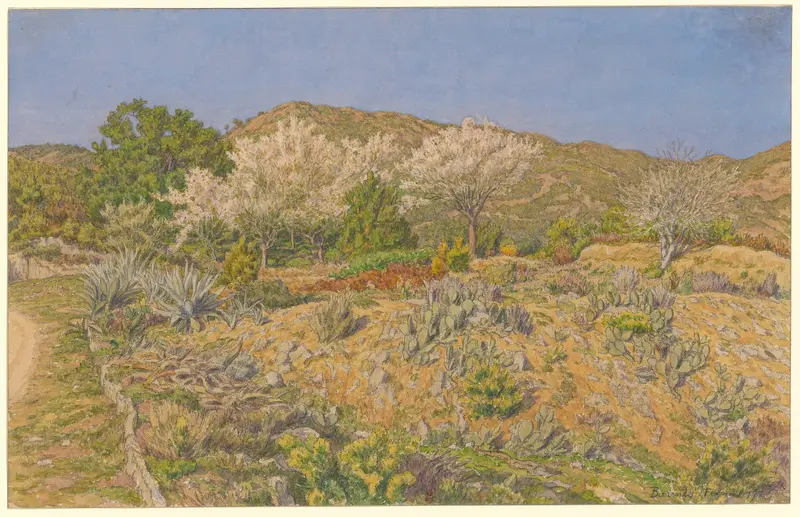 Marine scene by Henri Rivière, depicting a tranquil coastal landscape in unknown medium.