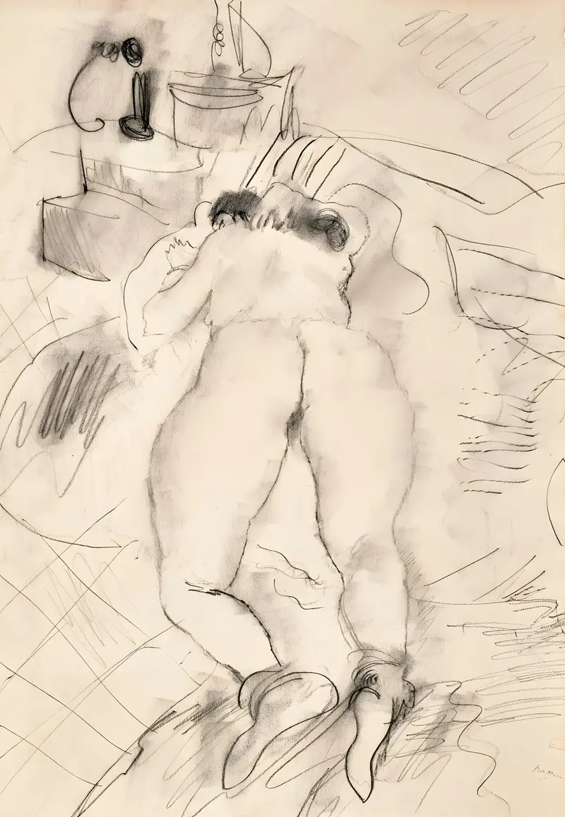 Jules Pascin's 'Modèle en Amérique' captures the essence of modern portraiture.
