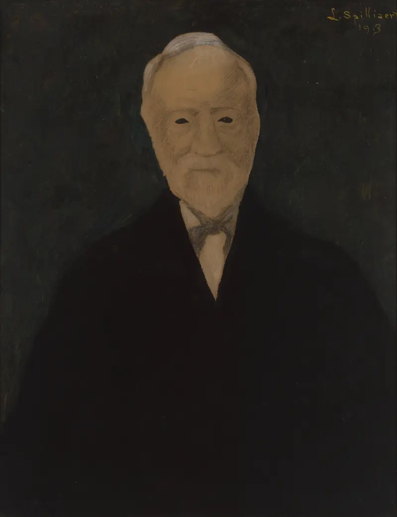 A striking portrait of Andrew Carnegie by Léon Spilliaert.