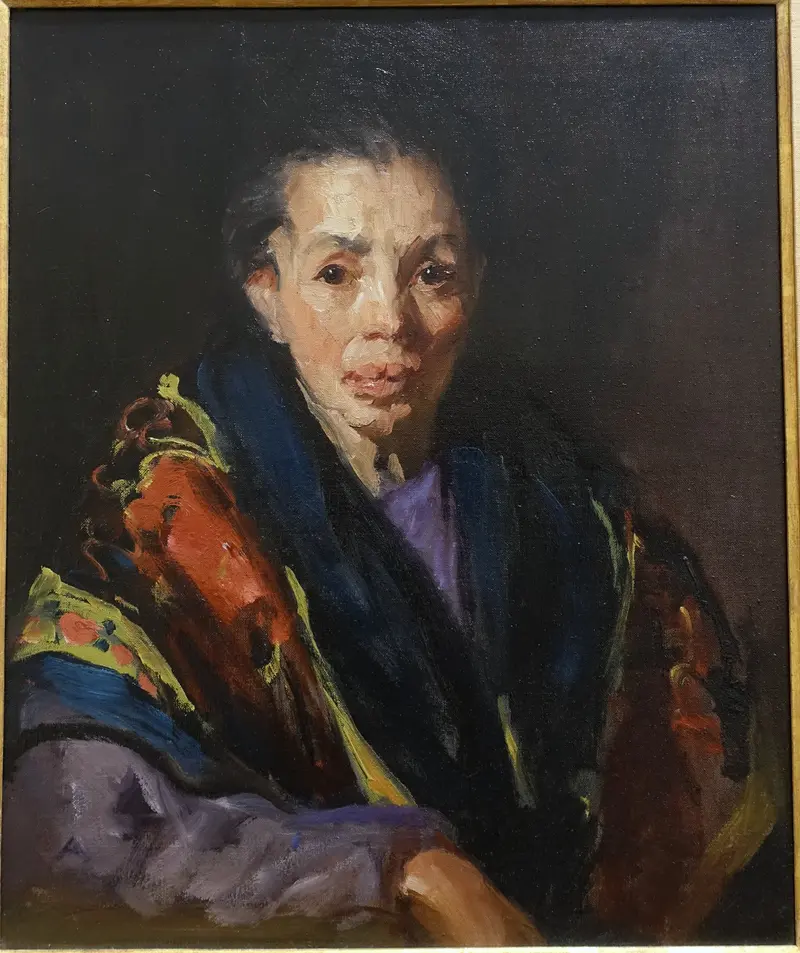 A portrait of an old Spanish woman by Robert Henri.