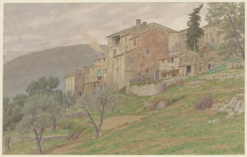 Les Roumégous by Henri Rivière, depicting tumultuous waves and clouds, medium unknown.