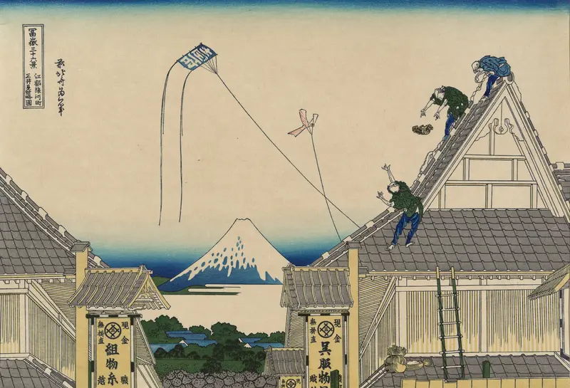Ukiyo-e by Katsushika Hokusai featuring intricate patterns and serene colors.