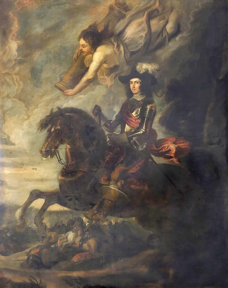 Equestrian portrait of Charles Colonna, Duke of Marsi by Peter Paul Rubens, depicting the Duke on a rearing warhorse.