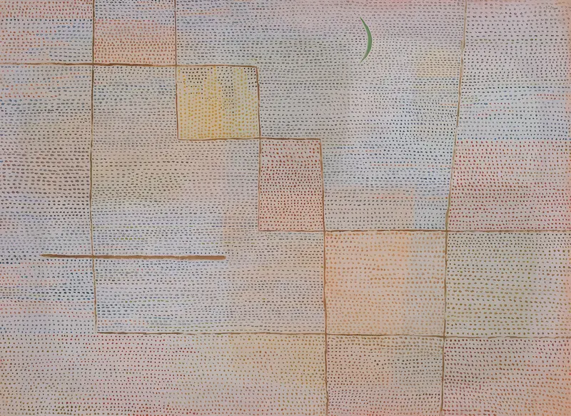 Paul Klee's 'Clarification' showcases vibrant colors and abstract forms.