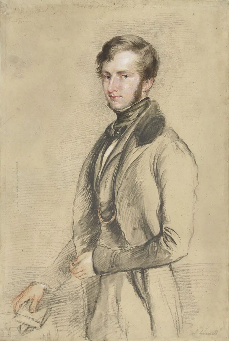 Portrait of John Davies Gilbert by John Linnell, showcasing the sitter's dignified presence.