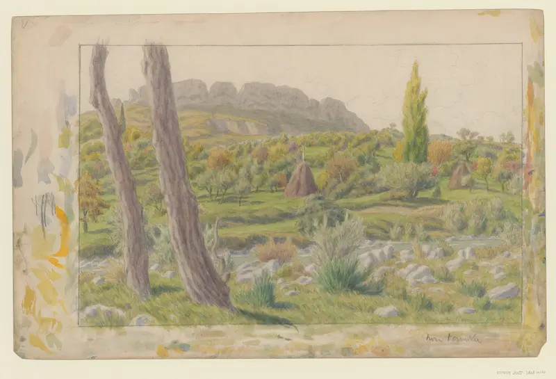 Henri Rivière's 'Buis-les-Baronnies' captures a serene landscape with vibrant colors.