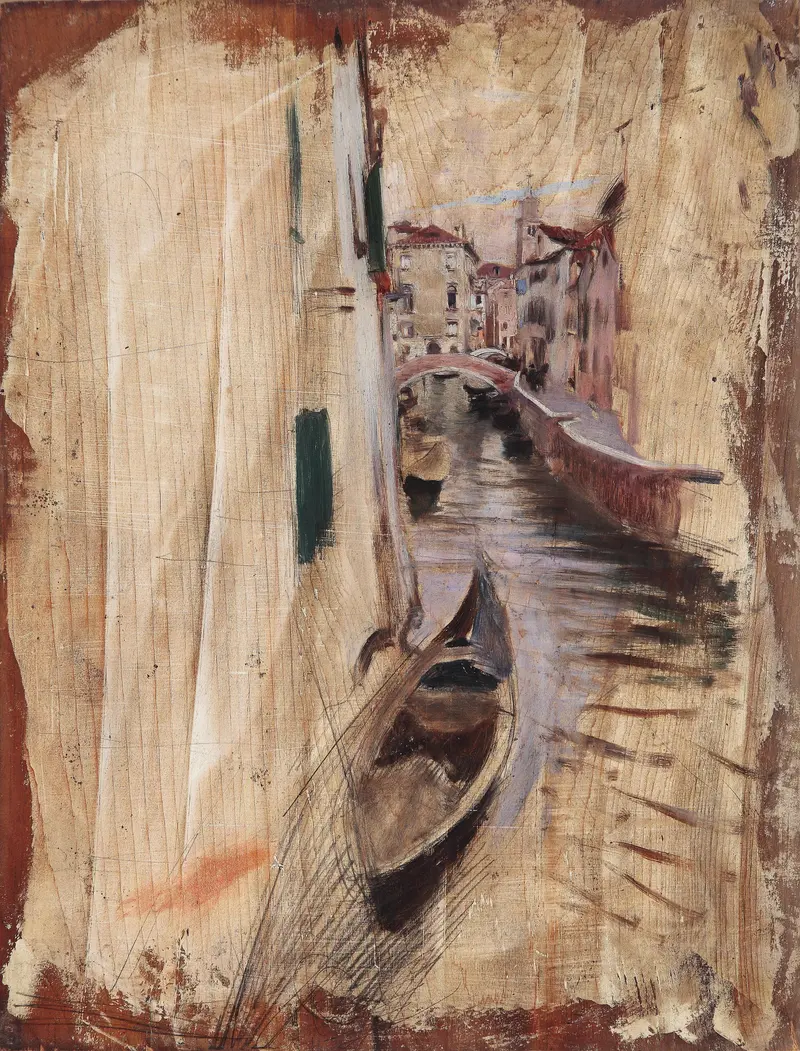 A beautiful view of a Venetian canal by Giovanni Boldini.