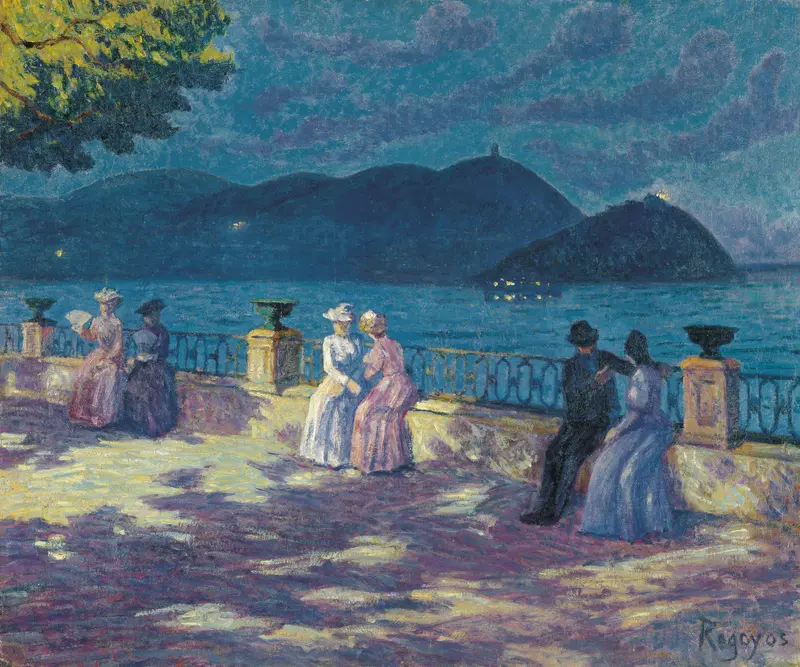 A night-time landscape painting by Darío de Regoyos.