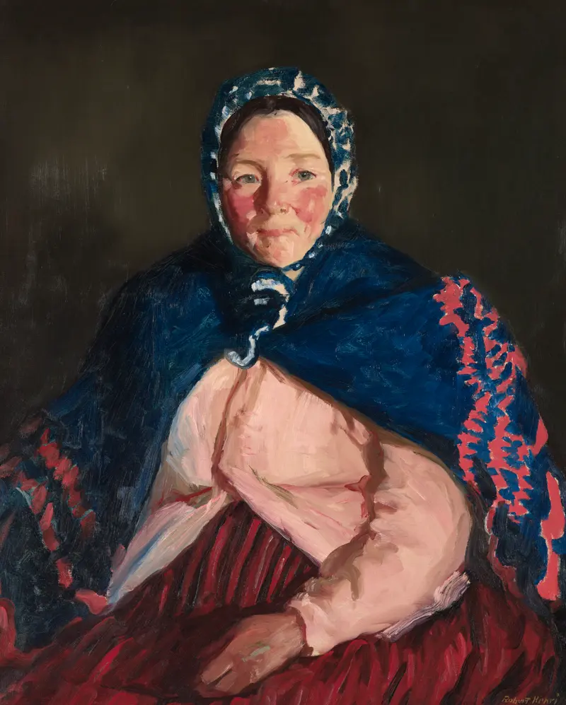 A portrait of an elderly woman by Robert Henri.