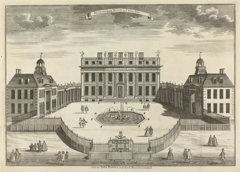 Rococo architecture of Buckingham House by Sutton Nicholls, oil painting