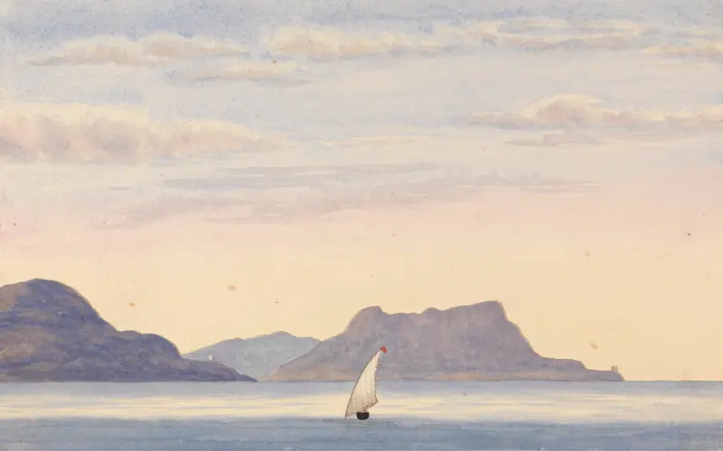 Cabrita Point – Rock of Gibraltar, oil on canvas by George Lothian Hall