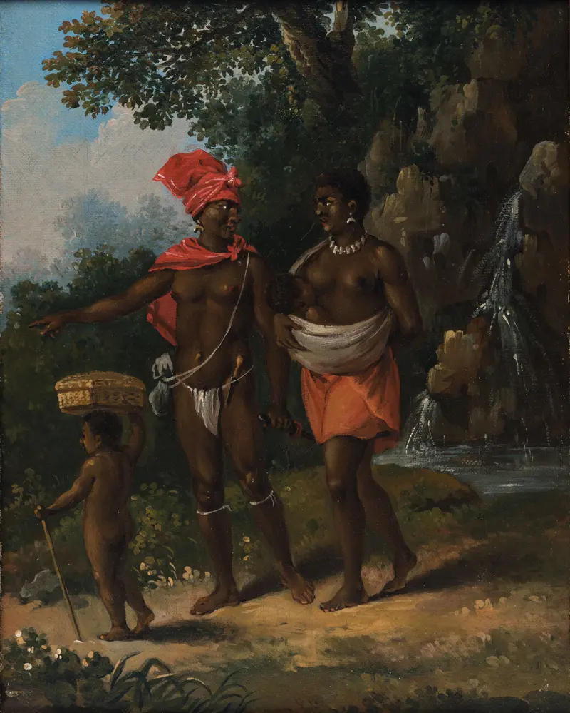 Oil painting by Agostino Brunias depicting Garifuna Peoples of St. Vincent