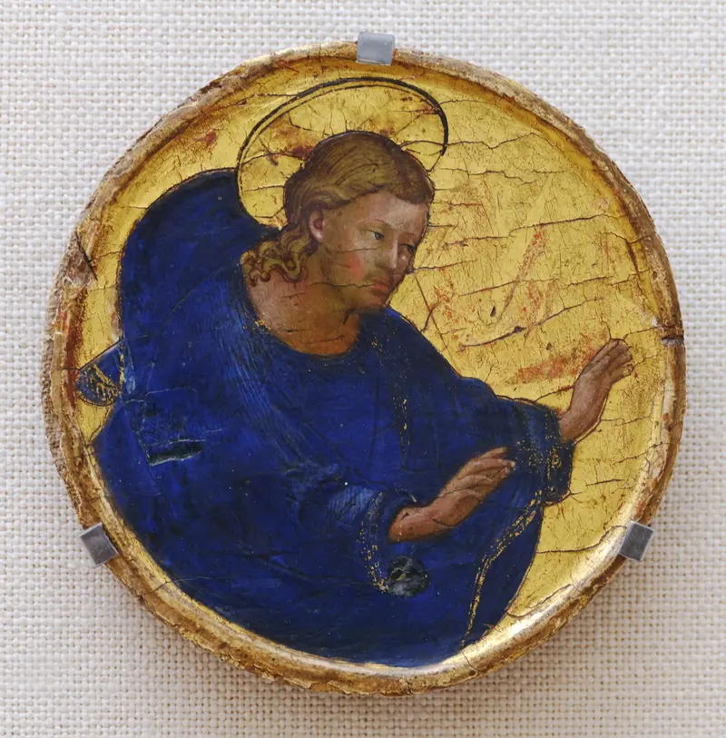A depiction of God the Father by Fra Angelico, showcasing divine authority and compassion.