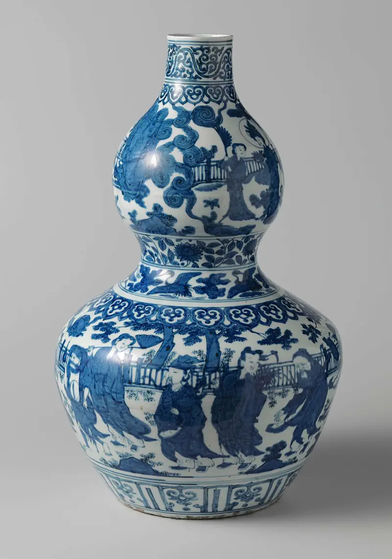 Vase depicting Xiwangmu, Shoulao, and Eight Daoist Immortals, unknown medium, unknown artist