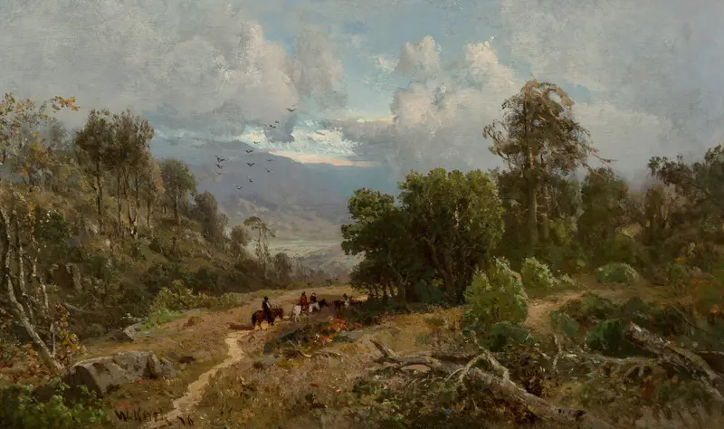 Landscape of Russian River Valley, oil painting by William Keith