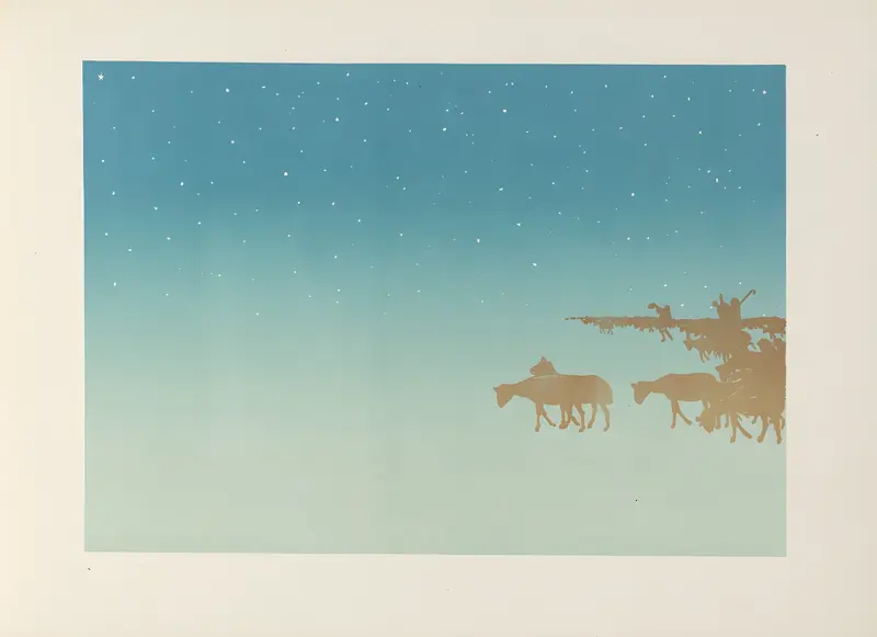 Henri Rivière's 'L’Étoile' features a starry night sky filled with symbolic elements.