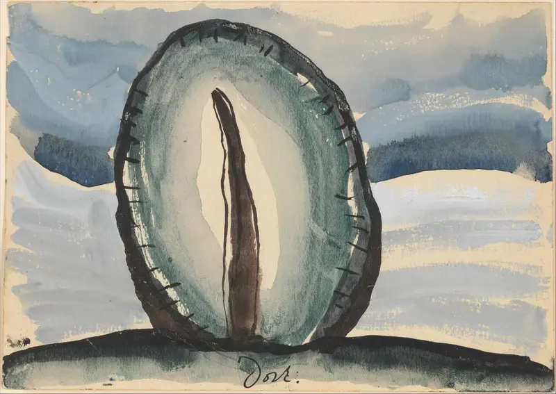 Arthur Dove's 'Tree' features a stylized representation of a tree in vibrant colors.