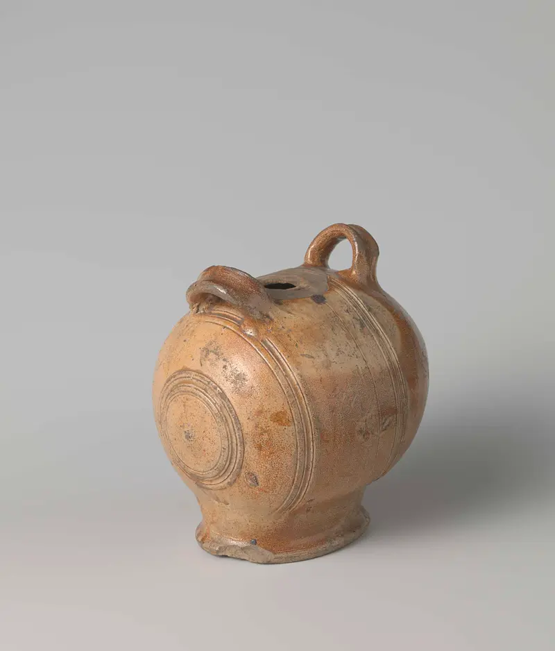 Cask with two handles, decorative art by unknown artist