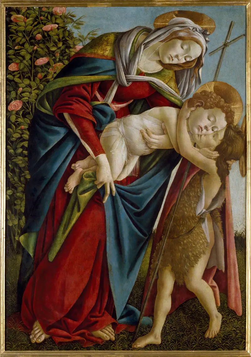 Madonna and Child with the Young St John the Baptist by Sandro Botticelli.