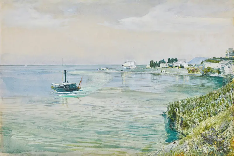 Trait, Montreux, Lake Geneva by John William Inchbold, oil painting