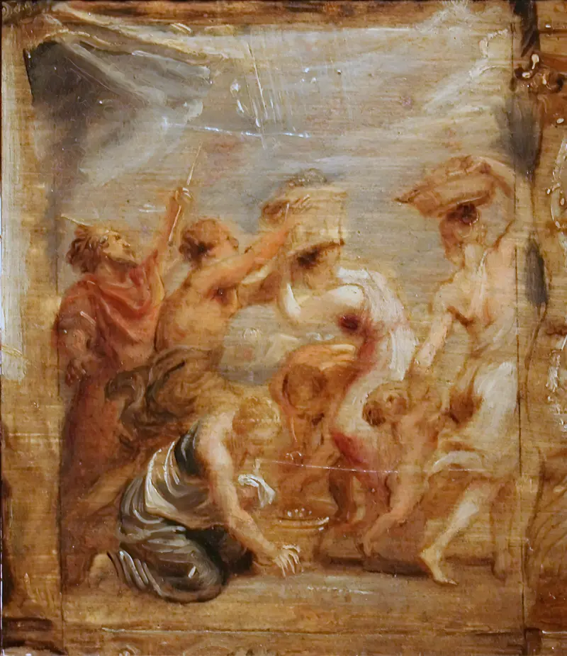 The Israelites gather manna in a scene of divine providence, painted by Peter Paul Rubens in 1626.