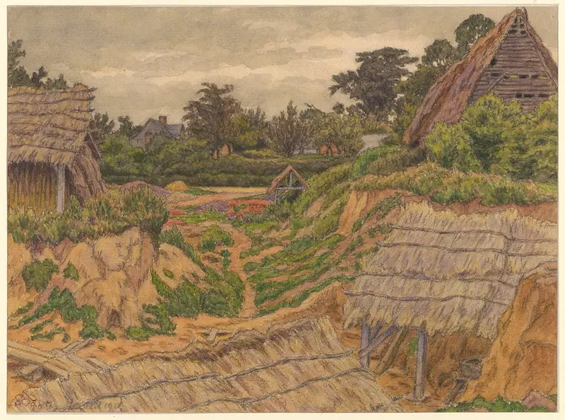 Henri Rivière's painting 'Tôtes' captures a serene landscape scene.