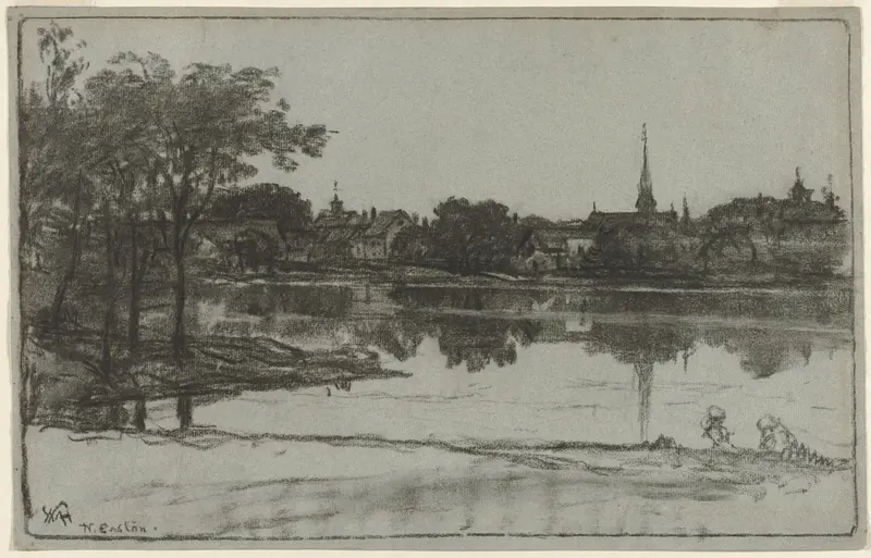 William Morris Hunt's 'North Easton, Massachusetts' captures a serene landscape.