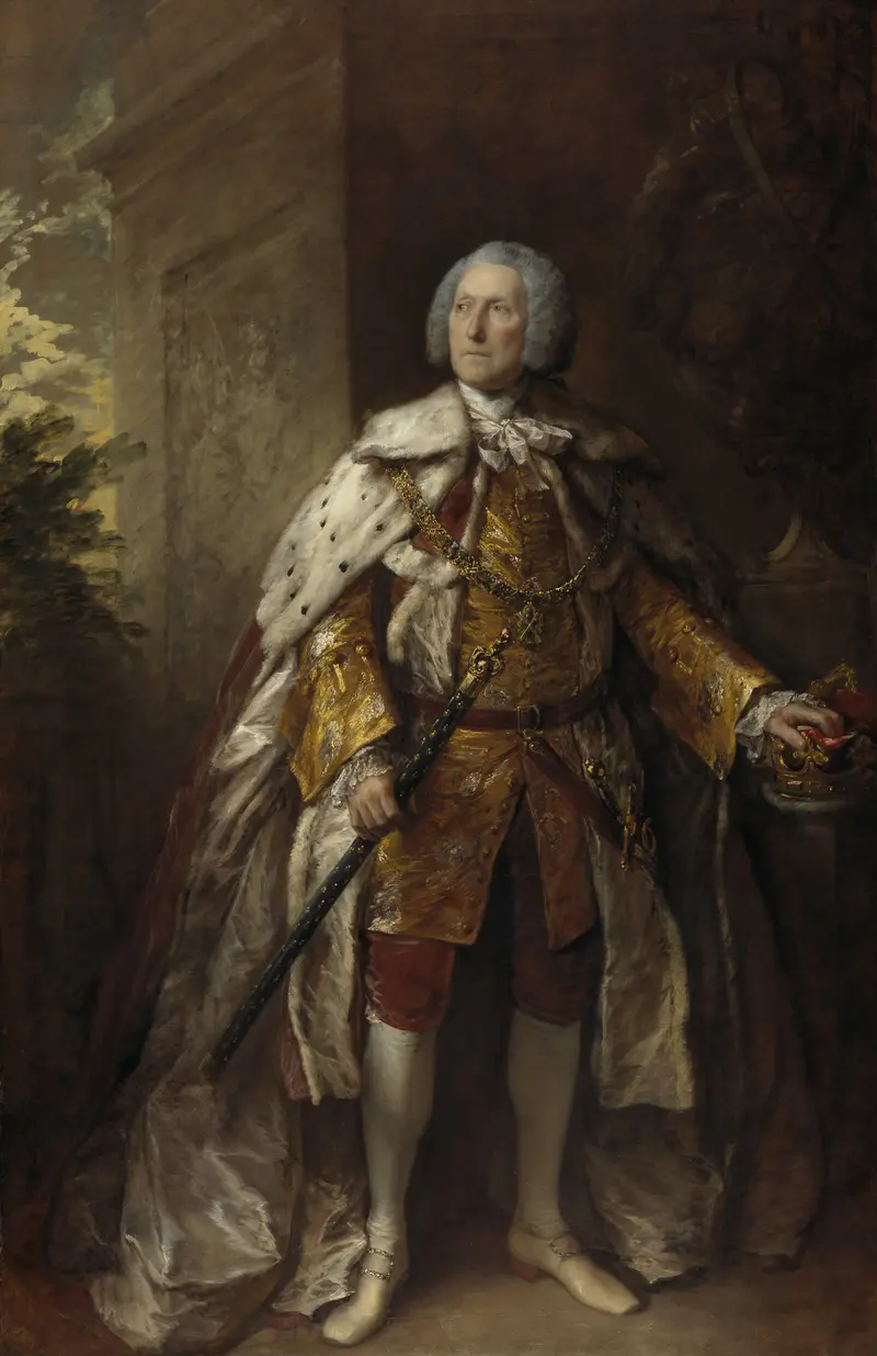 A portrait of John Campbell, 4th Duke of Argyll, dressed in ceremonial robes with a dignified expression.