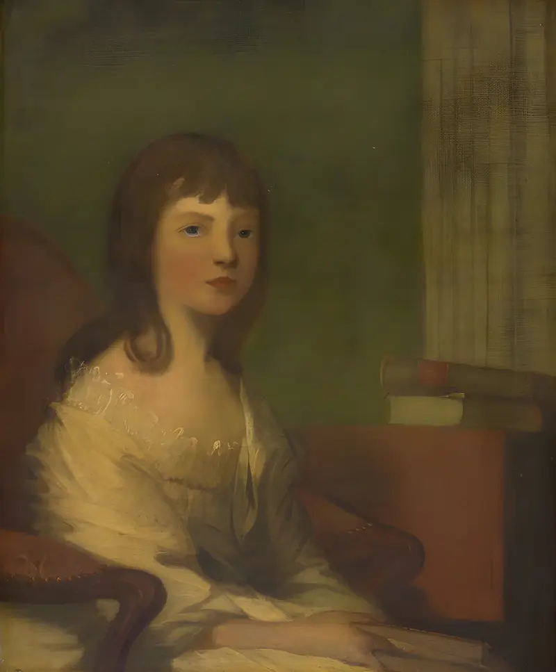 Portrait of Theodosia Burr Alston by Gilbert Stuart.