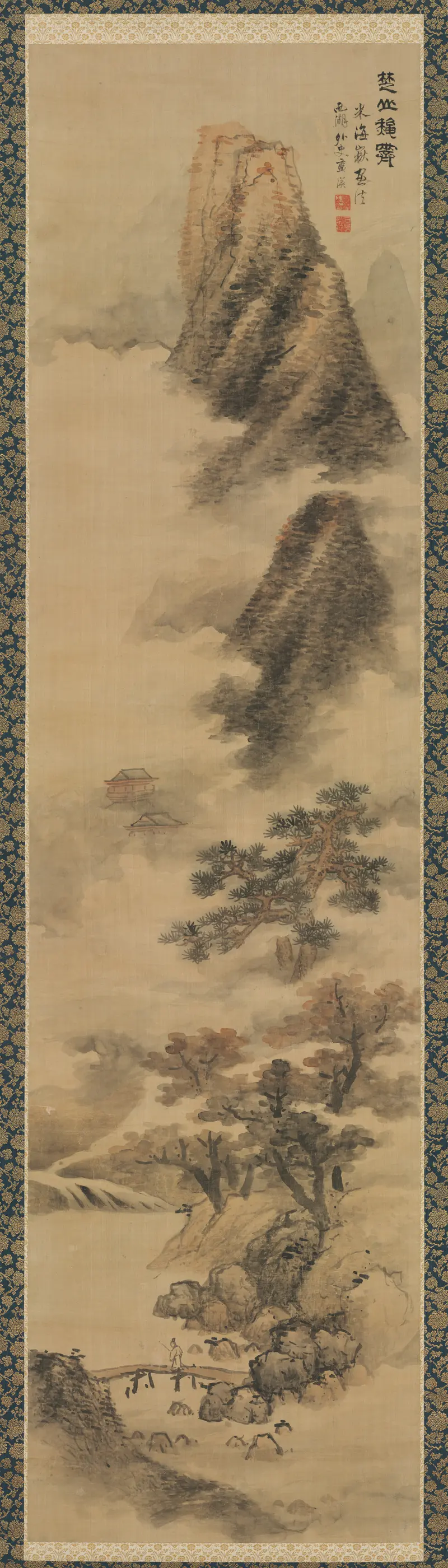 Clearing Autumn Mists in the Chu Mountains, ink on paper by Lan Ying