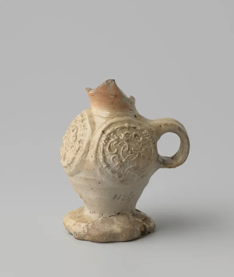 Beaker with floral scrolls and medallions, glass, unknown artist