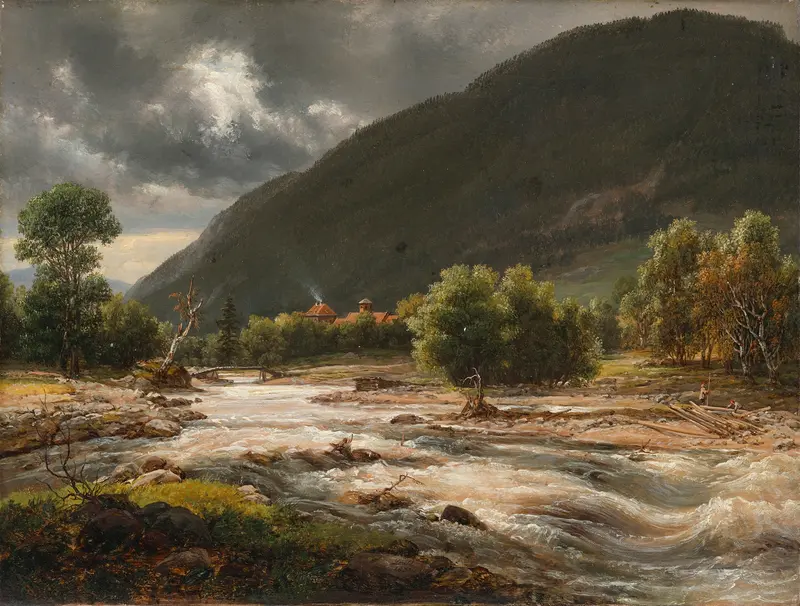 View Of The Mårelv Near Tinn, oil on canvas by Johan Christian Dahl