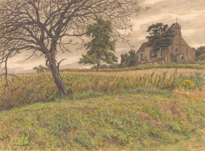 Landscape of Saint-Lambert-des-Bois by Henri Rivière, oil painting
