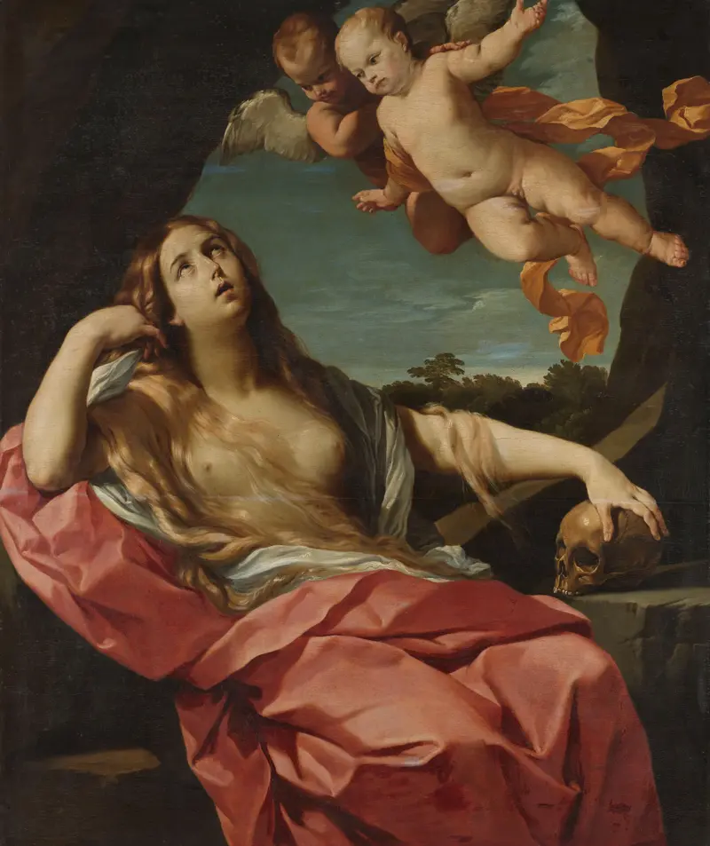 A depiction of Mary Magdalene by Guido Reni showcasing her emotional depth.