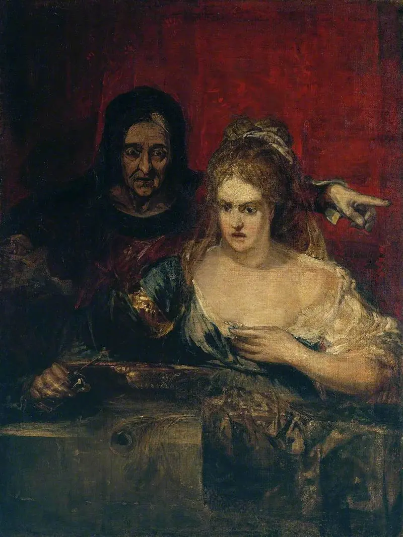 A dramatic scene depicting Judith with the head of Holofernes, showcasing Turner's unique brushwork.