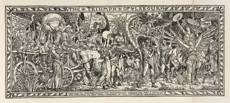 Walter Crane's 'Cartoons for the cause Pl.8' is a notable Victorian illustration.