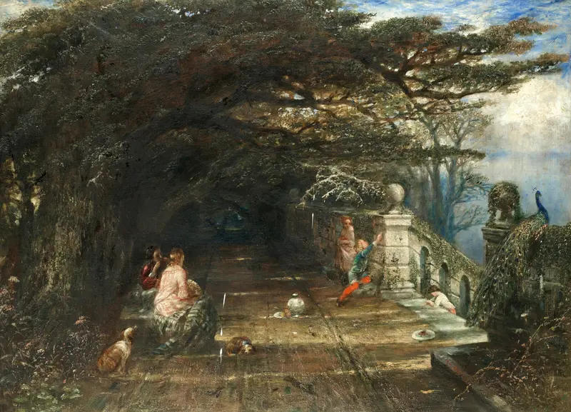 Haddon Hall Terrace by Alfred Joseph Woolmer, Victorian medium