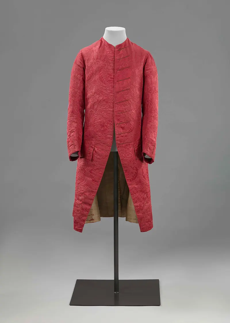 Boy’s Coat, Rococo style, by Unknown Artist, featuring a close-fitting child's coat in damask fabric.