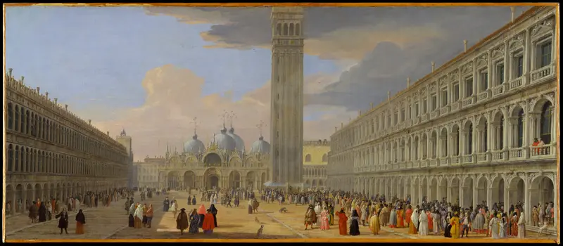 Baroque architecture in Piazza San Marco, Venice by Luca Carlevarijs
