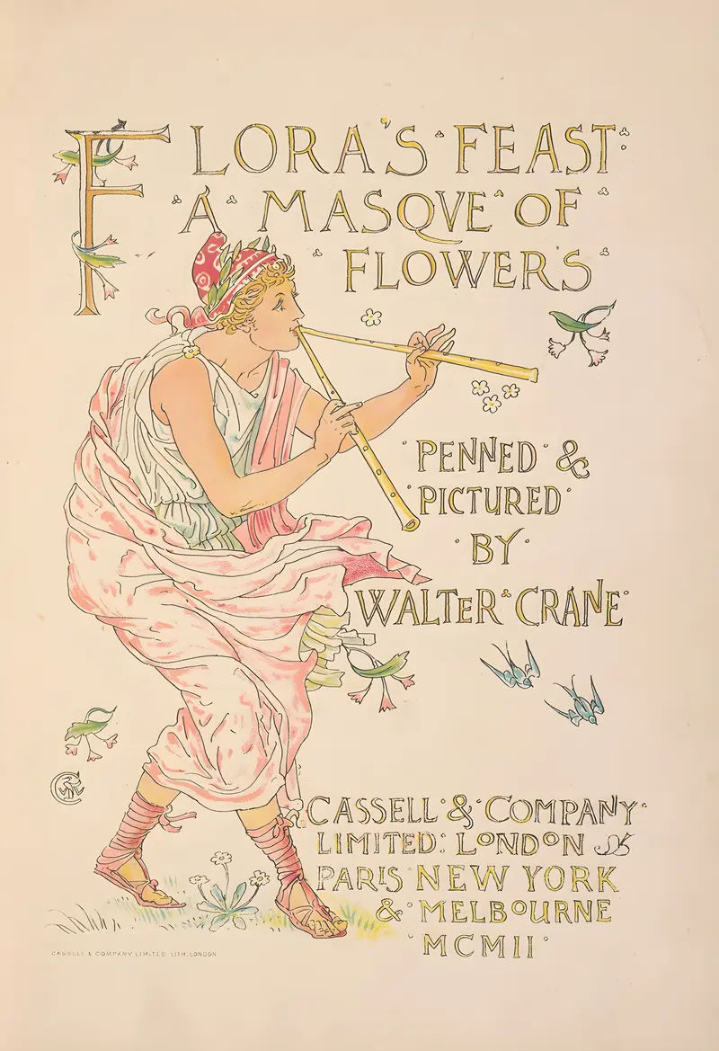 A vibrant depiction of flowers in a decorative style.